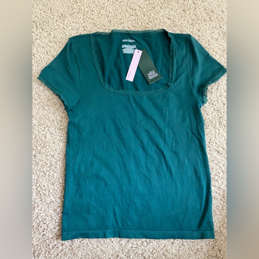 Wild Fable Teal Short Sleeve Top